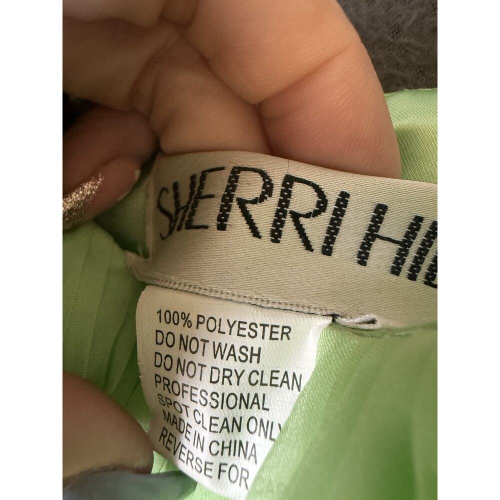 Sherri Hill Prom Dress Size4 Green Rhinestone Tulle Mini Tinkerbell - Picture 8 of 10